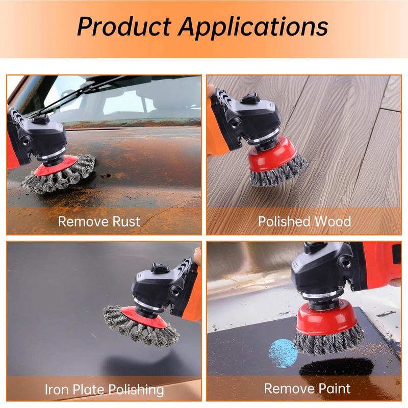 ChgImposs Wire Wheel 6 Pack 4 Inch Angle Grinder Wire
