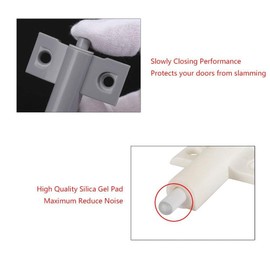 [Ultra-long Life] 30x Dampers Soft Quiet Close White Kitchen Cabinet Door Drawer Closer Buffers + Screws Reduce Noise for Office/ Cupboards/ Drawers and Doors (White)
