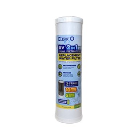 CLEAR2O® RV 2 IN 1 DUAL FILTRATION REPLACEMENT WATER FILTER - CDF1501 PRE-FILTER & CARBON FILTER