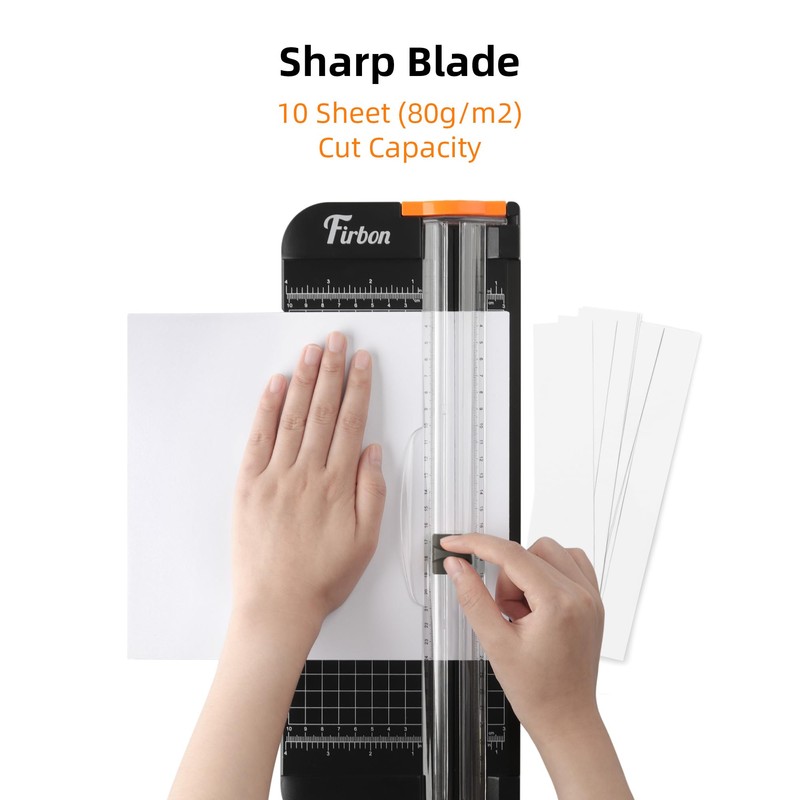 Firbon 2Pcs Refill Blades for A4 A5 Paper Cutter, Spring-Loaded