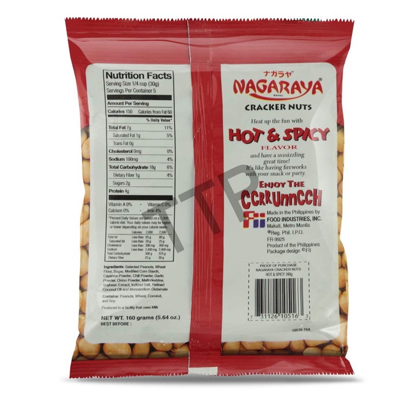 Nagaraya Cracker Nuts Barbecue Pack of 5 (160 G Per