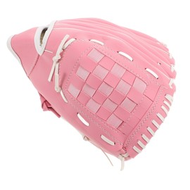 Sosoport Pink Baseball Softball Glove for Adults Durable PU Material Fit for Training Beginners Suitable for Pitchers Catchers Design