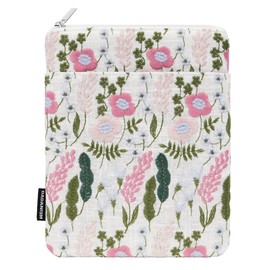 Dadanism Embroidered Daisy Padded Sleeve for All-New Kindle Paperwhite, 7" Kindle Colorsoft Signature Edition, Protective Sleeve Case for 6" Kindle/Kindle Oasis/Kobo E-Reader, Lavender