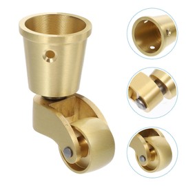 Hemobllo Round Cup Casters, Wearable 360?Rotation Swivel Wheels Universal Vintage Brass Caster Furniture Cup Caster for Furniture Cabinet Sofa Piano Chairs Bed