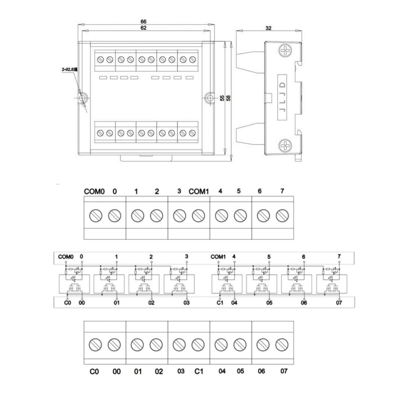 NPN-PNP Level Converter, 8-Channel Signal Double Conversion Level Converter DG04