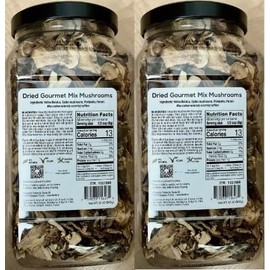 (Pack of 2) The Wild Mushroom Co. Dried Gourmet Mix Mushrooms, Premium, Quality, Packed in France, Net Weight 12 oz (340g)