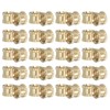 PATIKIL 40 Pcs Threaded Inserts Heat Set, 1/4"-20x6x8mm Female Brass