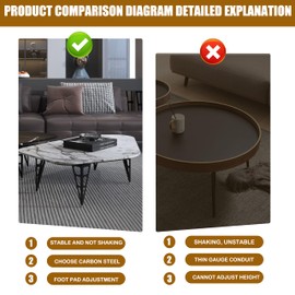 Jinharde New 12inch Hairpin Table Legs, Set of 4 Desk Legs 800lbs Load Capacity,Vintage Sturdy Metal Coffee Table, Side Table, Furniture Legs