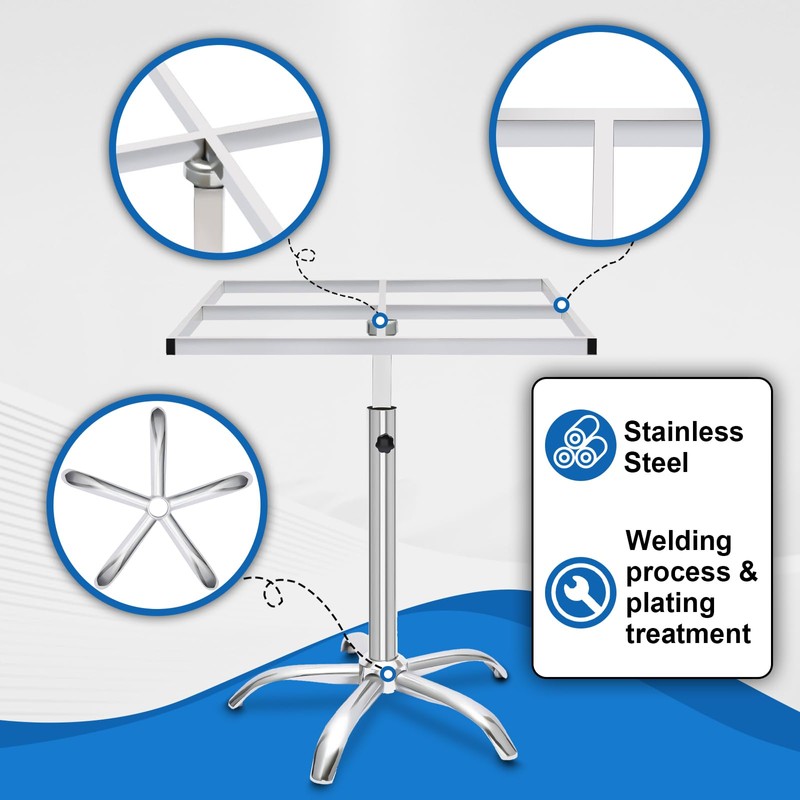 CUBELLIN 360° Rotating Paint Rack Stainless Steel Spray Paint Stand