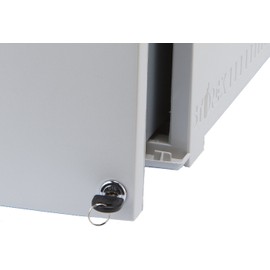 Storex Plastic One-Drawer File Cabinet – Locking Document Organizer for Home and Office, Gray, 1-Pack (61267B01C)