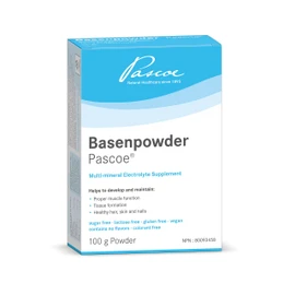 Basenpowder Pascoe – Unflavoured Multimineral powder – Electrolyte – made with Calcium, Magnesium, Zinc, Potassium Bicarbonate, Sodium bicarbonate, & Sodium phosphate dibasic dihydrate – Mix into your water, shake, or smoothie – 100 g powder - Vegan, Mad