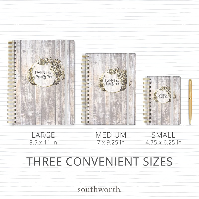 Southworth Planner (January 2022-December 2022), 7" x 9.25", Cashmere Heart