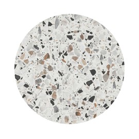 Terrazzo Coasters Set of 6 Coasters for Drinks Absorbent Double-Sided Leather PVC Coaster for Tabletop Protection Coffee Table Decor Ideal for Home Decor House Warming Gifts
