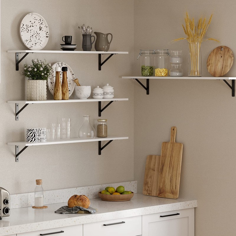 DINZI LVJ Long Wall Shelves, 39.4Inch Wall Mounted Shelves Set