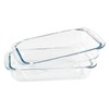 1.5-Quart Tempered Glass Oblong Baking Dishes, Set of 2