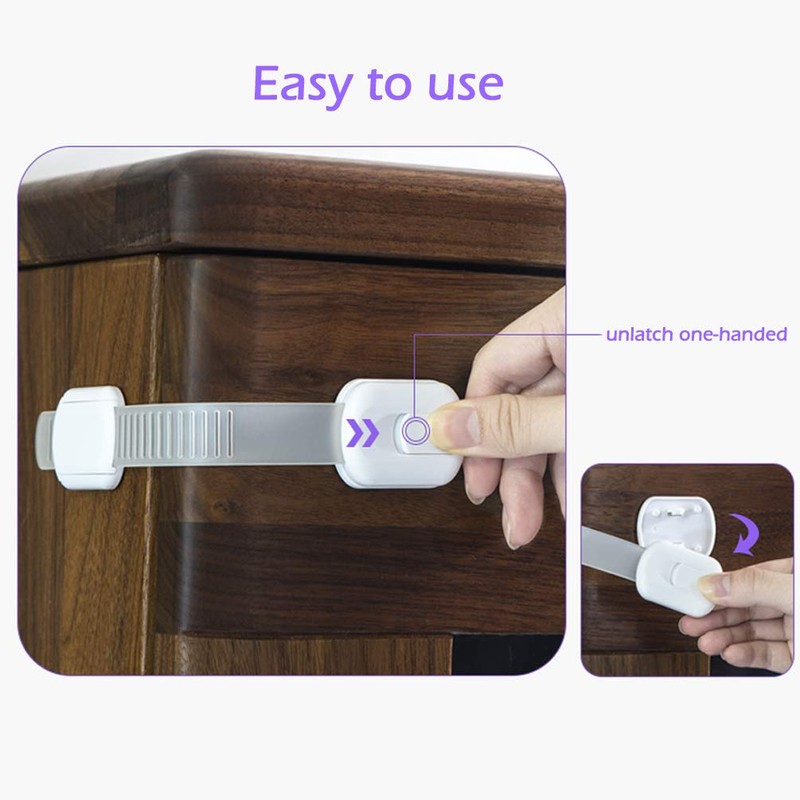Socub 8 pack Child Safety Cabinets Strap Locks, Multi Use