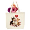 Pseuaudo Corgi Canvas Tote - Corgi & Puppy Gifts, Dog