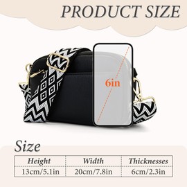 FuninCrea Umhängetasche Damen Crossbody Bag Damen, 3 Taschen Schultertasche Damen Umhängetasche Damen Leder Tasche Damen Umhängetasche mit Abnehmbaren und Verstellbaren Schultergurten (Weiß)