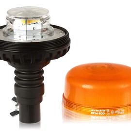 LED-MARTIN - XR20 ECO rotating beacon - yellow - DIN 24.0mm flexible - clip-on - 12V/24V - ECE-R65 - compact design