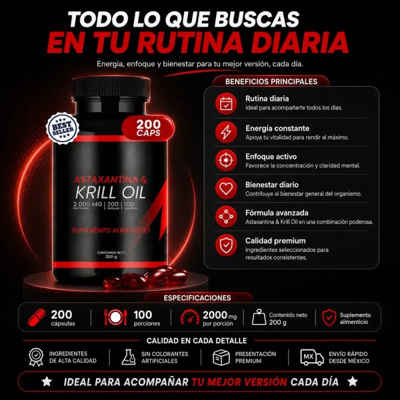 Astaxantina 12 Mg 120 Softgels Microalgas Apoyo Antioxidante