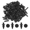 sourcing map 50 Stück schwarze Kunststoffnieten Spritzschutz-Befestigungsclips 6 mm für
