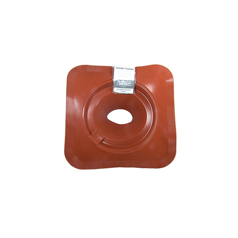 #5 (DC205REC) DEKTITE Square Base Combo Pipe Flashing Boot: RED