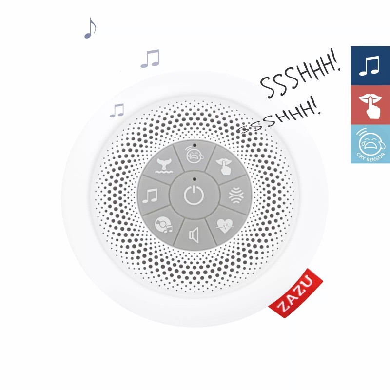 Zazu Portable Baby Soother, 6 Calming Sounds, White Noise Shushing