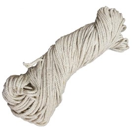 Pure Source India - Cuerda de algodón Trenzada para secar Ropa, 10 Metros (Blanco Natural)