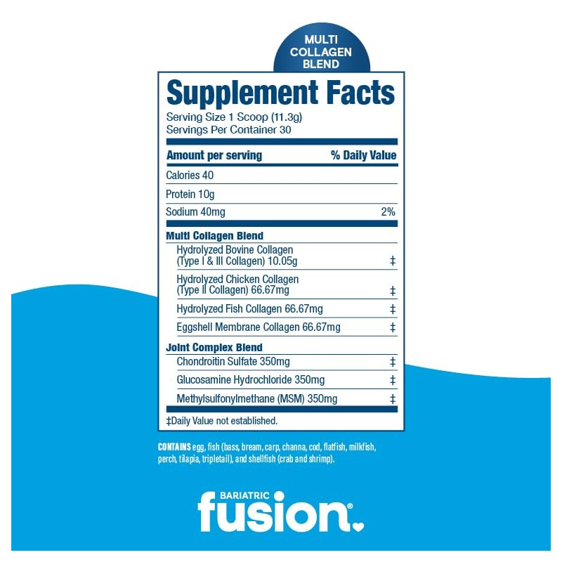 Bariatric Fusion Unflavored Multi Collagen Protein Powder | Hydrolyzed Collagen