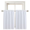 Home Queen White Water Resistant Bathroom Window Curtain, Waffle Textured