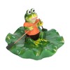 Simulation Resin Floating Lotus Leaf Frogs Ornament Fish Pond Fountain