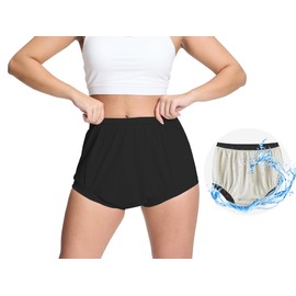 Women's Plastic Pants for Adult Diapers Incontinence Waterproof Cloth Diaper Cover Leakproof Rubber Underwear Alternative ((Black X-Large)