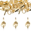 URROMA 60 Pieces Small Gold Ring Pulls Handle Buttons Antique