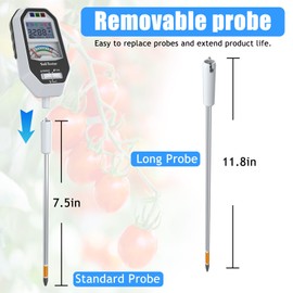 Soil Moisture Meter Long Probe Accessory, Extended 11.8in Replaceable Probes for RYJNM Soil Meter, S-90