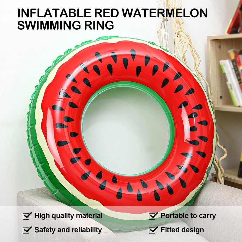 TSHAOUN Inflatable Durable Watermelon Swimming Ring Inflatable Pool Floating Swimming