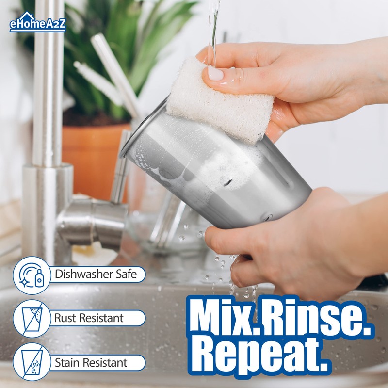 EHOMEA2Z Malt Cup Stainless Steel Ice Cream Milkshake Commercial Grade