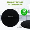 12 Pack - 6.7 Inch Round Compost Bin Charcoal Filters,Extra