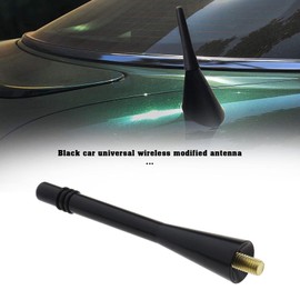 Car Aerial for Most Cars, Universal Short Aerial Car AM FM Aerial Mast Screw On Car Replacement Aerial Radio Accessories Black