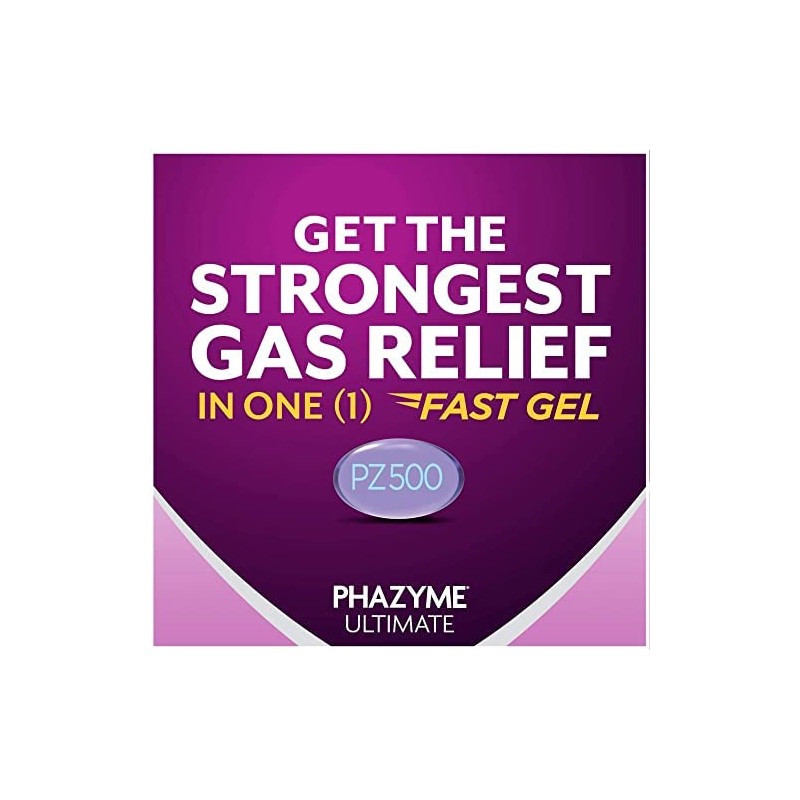Phazyme Ultimate Gas Bloating Relief Works in Minutes 500 mg