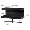 Toilet Paper Holder with Shelf Wall Mount, Adhesive Double Toilet