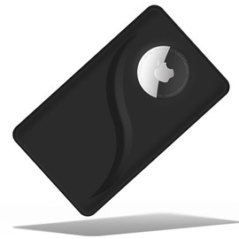 Protective AirTag Case, Store in Your Wallet’s Card Holder, Card-Shaped, Ultra Thin, Prevents Loss, Lightweight, Water Resistant, Impact Resistant, Black