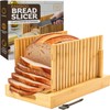 Bread Slicer for Homemade Bread - Bambüsi Upgraded Adjustable Bamboo