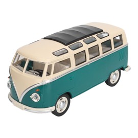 1/24 Scale Bus Kids Toy Car Cartoon Vehicle Model for Daily Entertainment Built in Button Battery Green