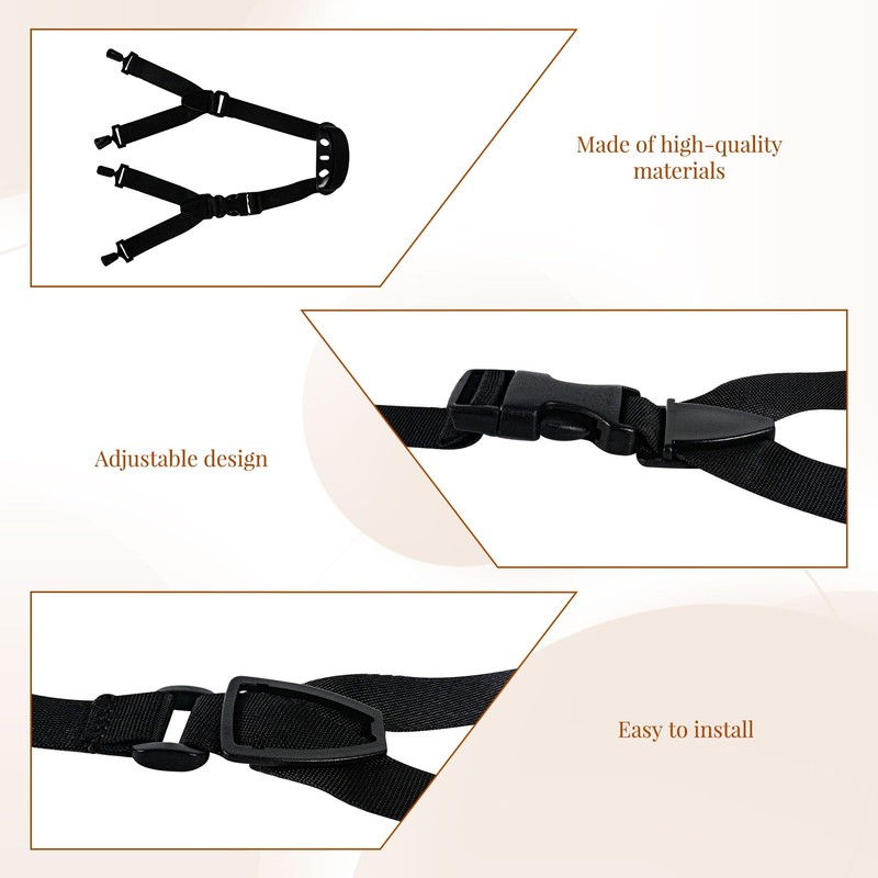 2Pcs Hard Hat Chin Strap,Adjustable Safety Helmet Strap,Black Chin Strap