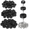 Swpeet 24Sets 30mm Round Black Furniture Pads with Screws, Heavy