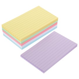 Operitacx 300sheets Ruled Index Cards Memo Cards for Memory Learning Office Use Multi-Purpose Flashcards for Vocabulary Planning Note-Taking Vibrant Colors