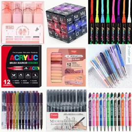 Colorful bags(markers,pen, for wiritng, painting)--come back to my live and waiting for yours Coloring Materials Set Coloring Supplies:_4 bags(at least 6 bags)_pink