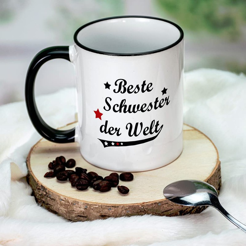 Schwester Geschenk - Tasse mit Druck für die beste Schwester