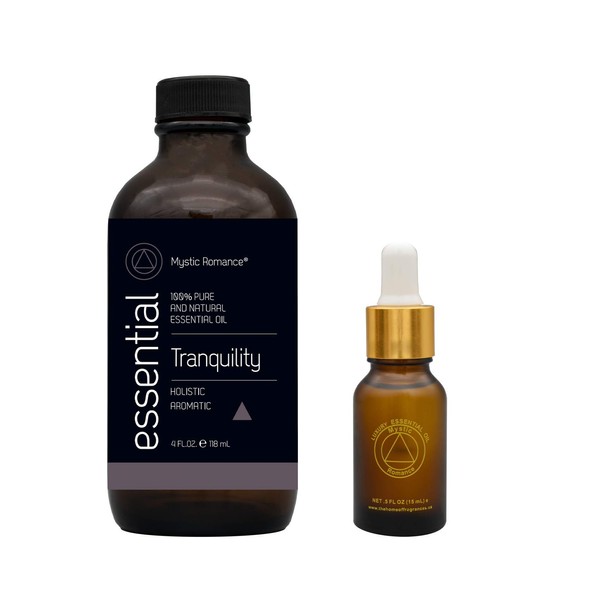Tranquility 4oz and 0.5oz Essential Oil Set (two bottles, one of 4 OZ. and the other of 0.5 OZ.)