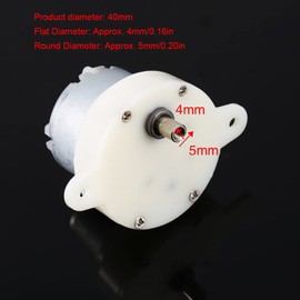 Electric Motor,12v DC High Torque Slow Speed Electric Motor Gearbox 3 RPM 4mm Shaft Diameter Micro Slow Down Mute Motor